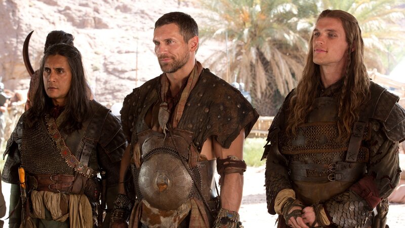 Three warriors in desert armor