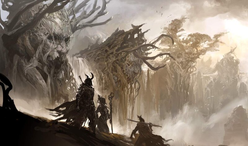 Three Warriors in Forest