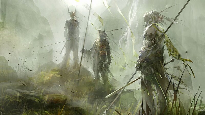 Three Warriors in Mist