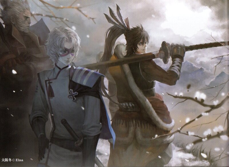 Three Warriors in Snow — Gray