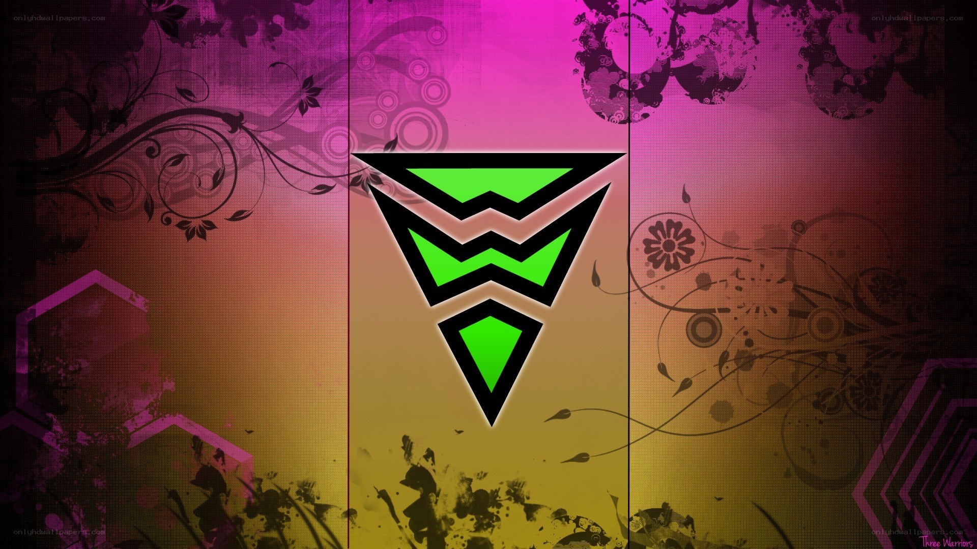 Three Warriors logo wallpaper