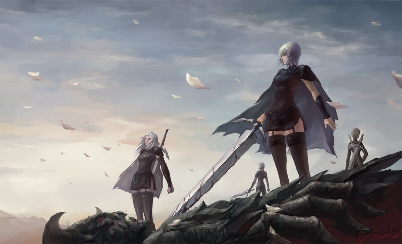 Three Warriors on a Ruin