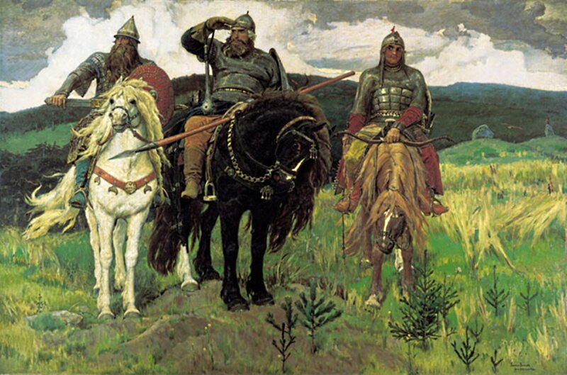 Three Warriors on Horses