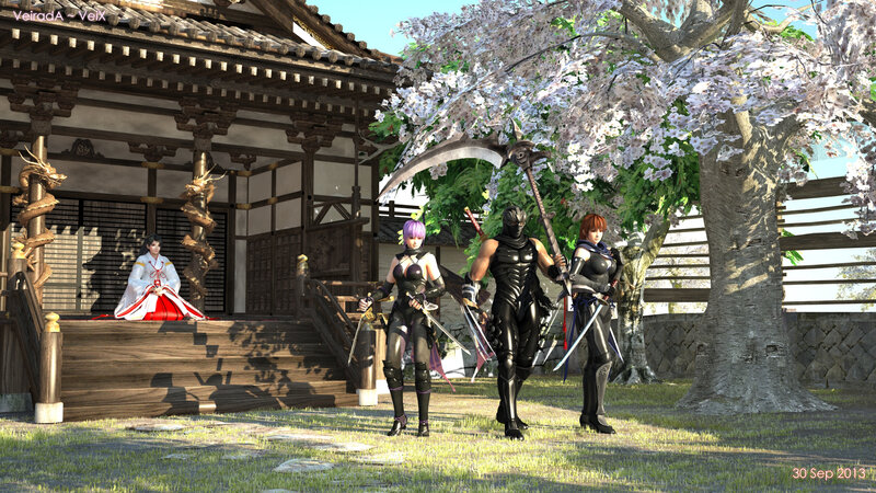Three Warriors with a Priestess
