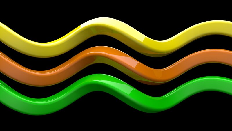 Three Wavy Tubes