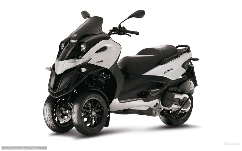 Three-wheeled Scooter — White, Neutral, Photograph
