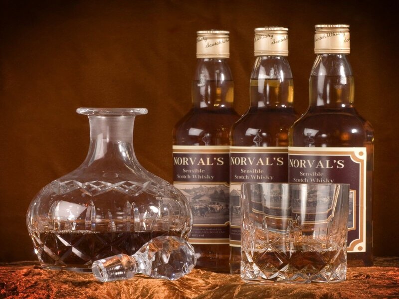 Three Whisky Bottles