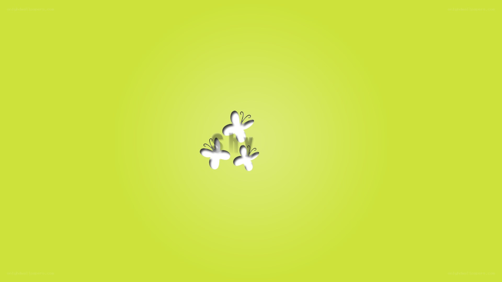 three white butterflies on green