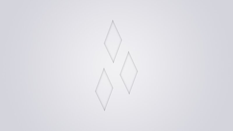 three white diamonds on gray