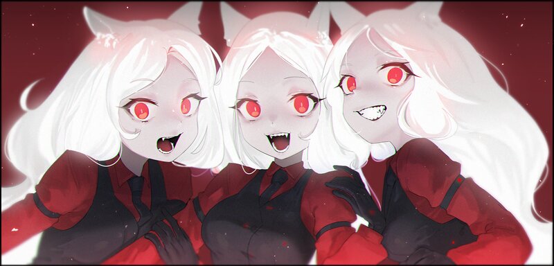 Three White-haired Girls — White