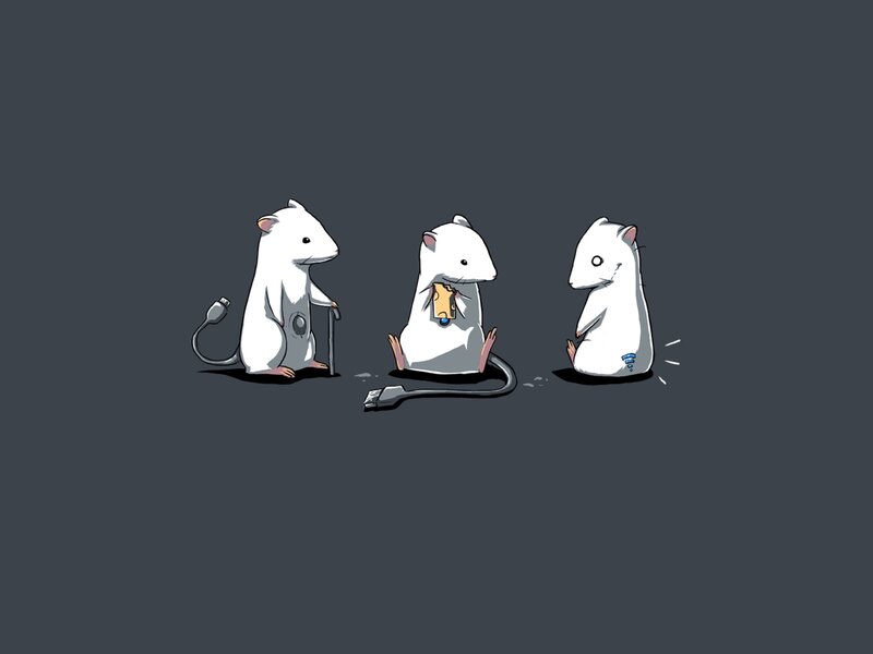 Three White Mice — Gray, Humorous