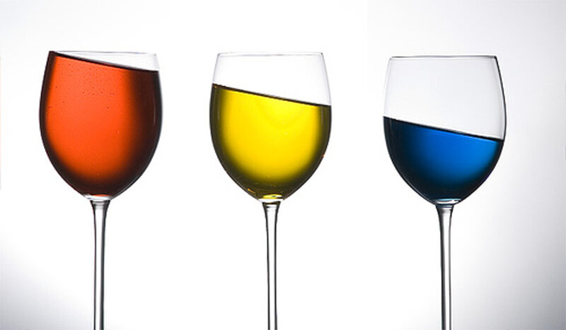 Three Wine Glasses — Red, Neutral, Photograph, Liquid