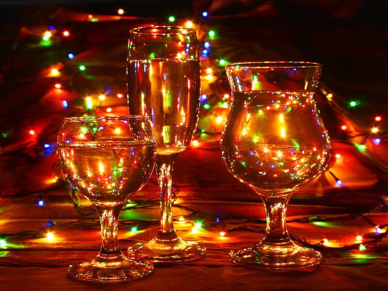 Three Wine Glasses — Red