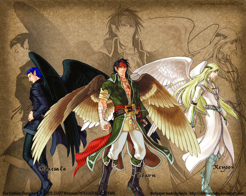 Three Winged Characters