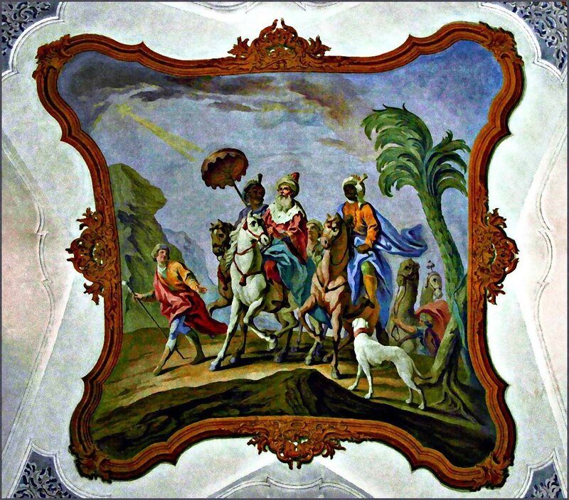 Three Wise Men on Camels — Blue, Dramatic