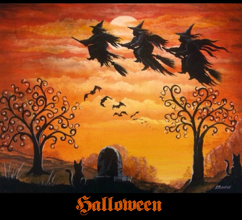 Three Witches Flying