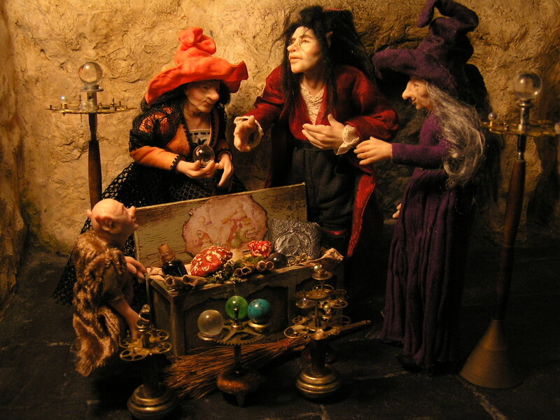 Three Witches in a Cave
