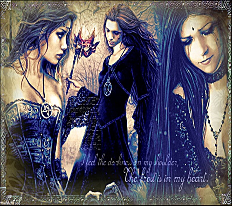 three witches in dark fantasy