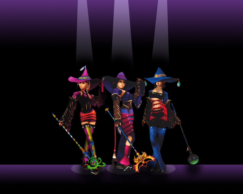 three witches on stage
