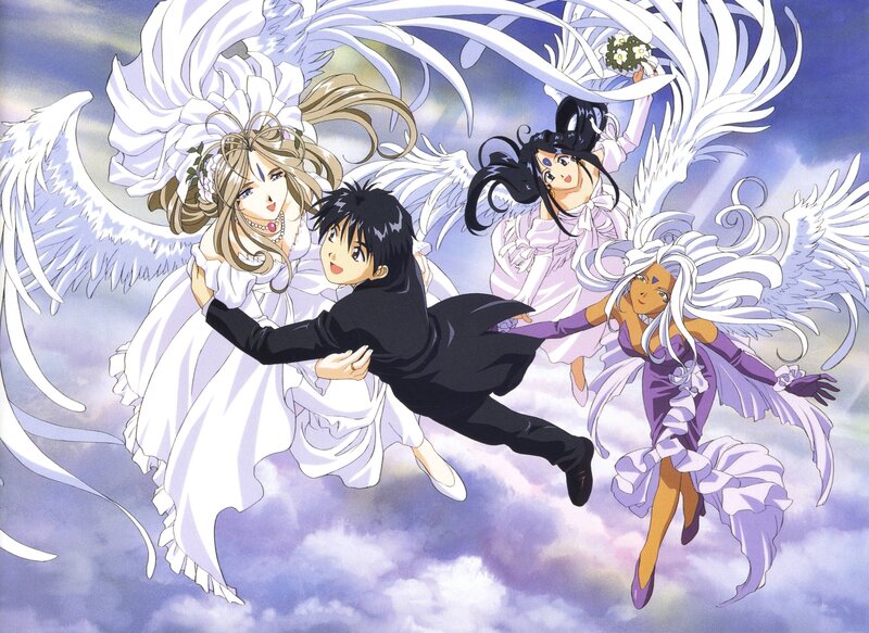 Three Women and a Man Flying