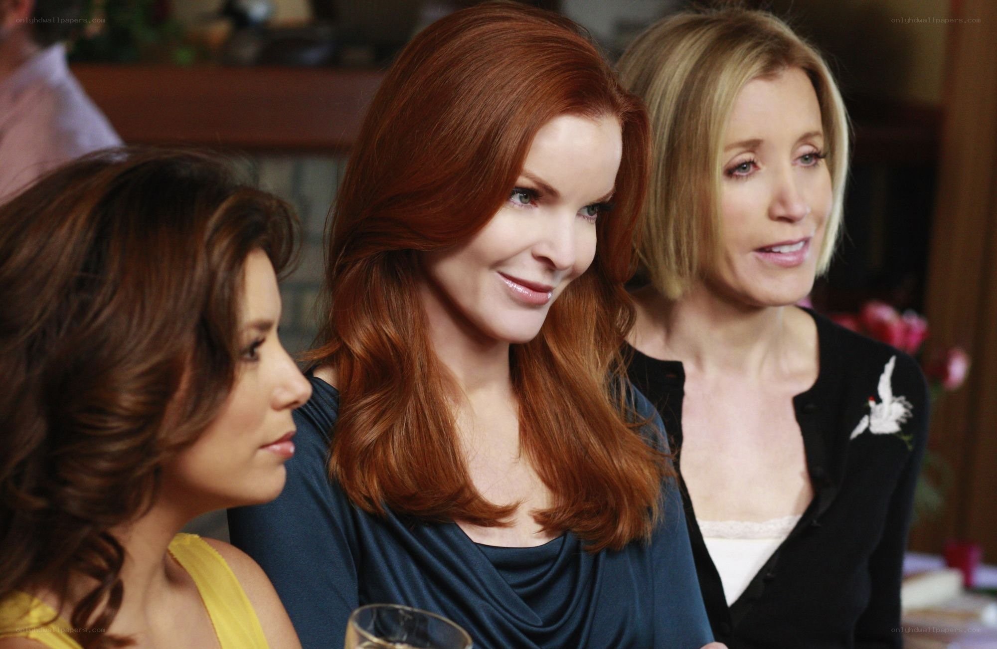 three women at a gathering