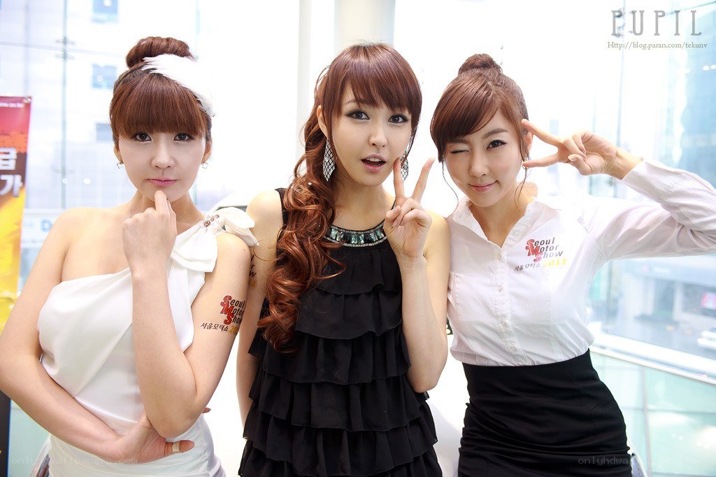 Three women at an event