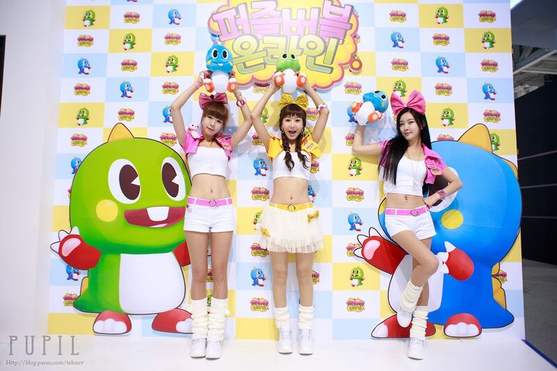 Three women at promotional event