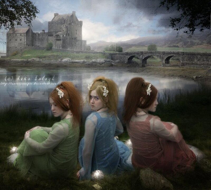 Three Women by a River