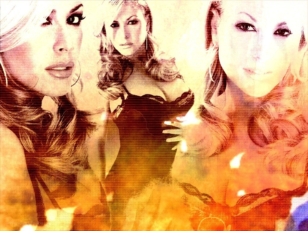 three women collage art