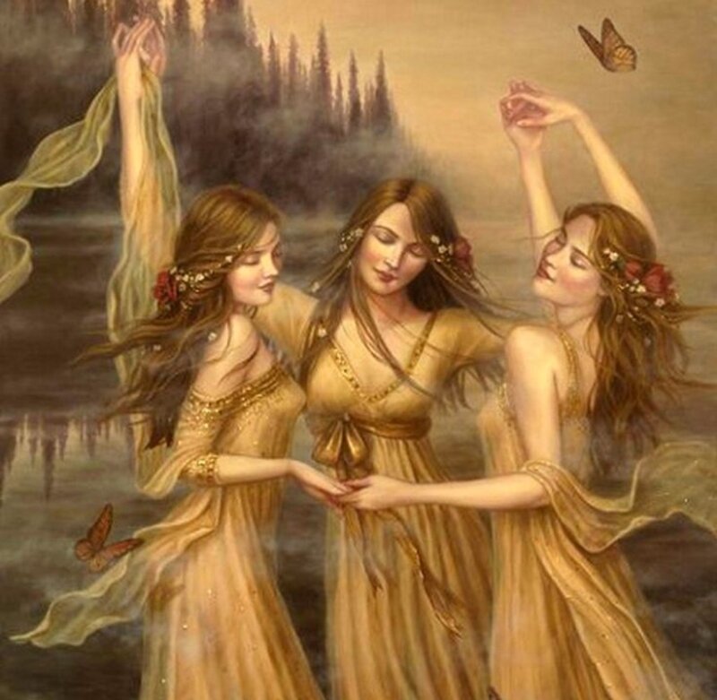 Three Women Dancing — Gold