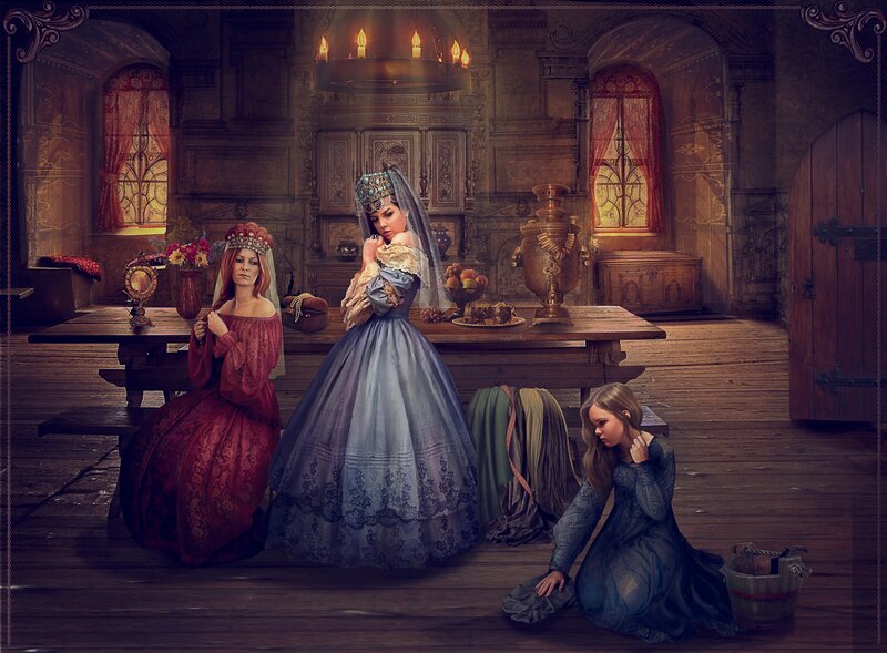 Three Women in a Hall