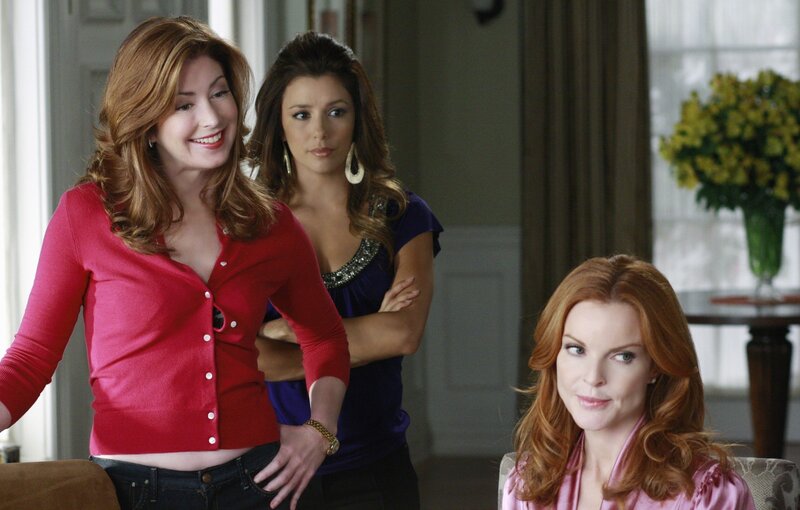 Three women in a living room