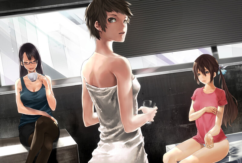 Three Women in a Room — Gray