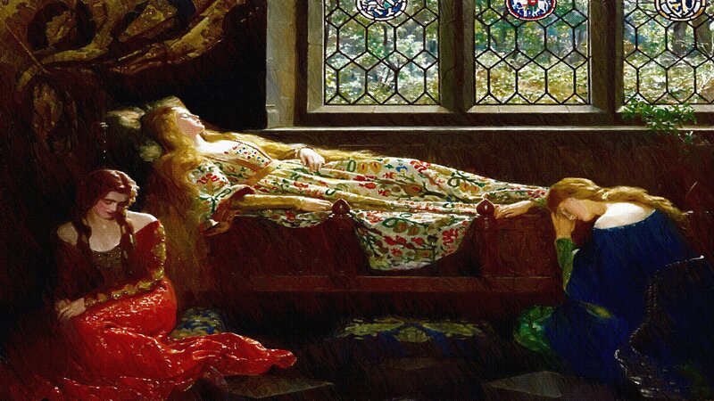 Three Women in a Room — Red, Dramatic, Afternoon
