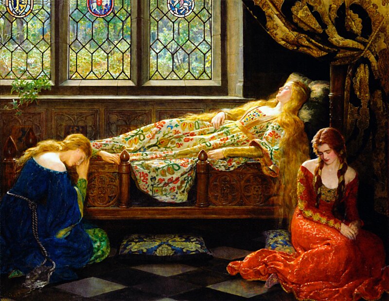Three Women in a Room — Red, Dramatic