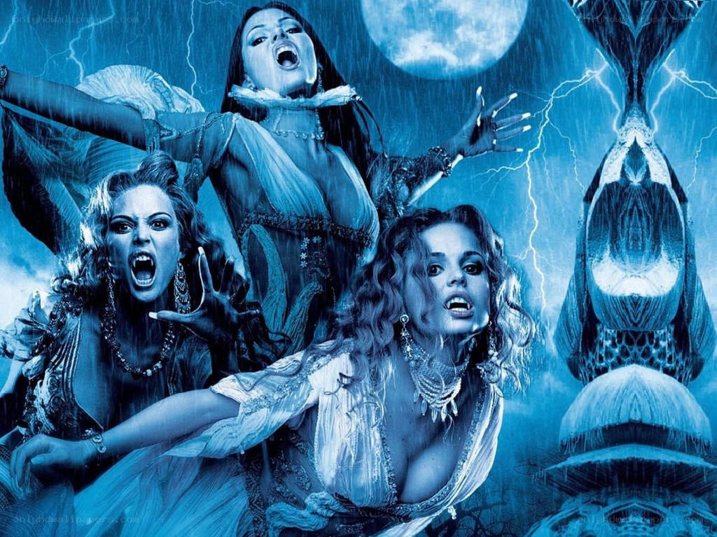 Three women in a storm
