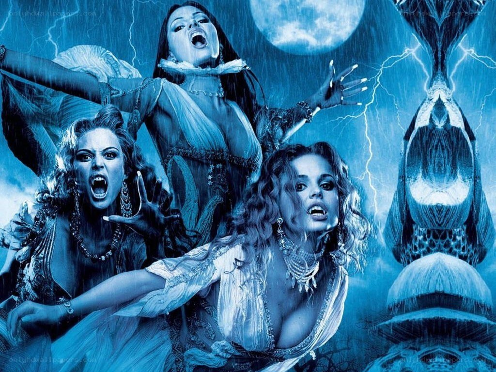 Three women in a storm