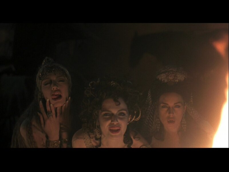 Three Women in Ancient Attire — Black