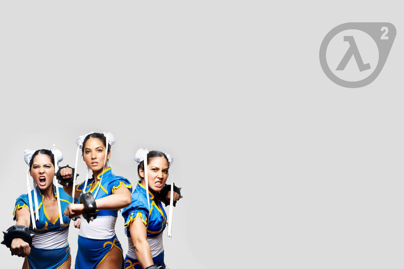 three women in blue costumes