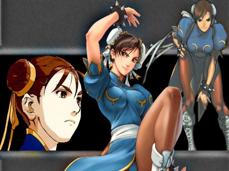 Three Women in Blue Outfits