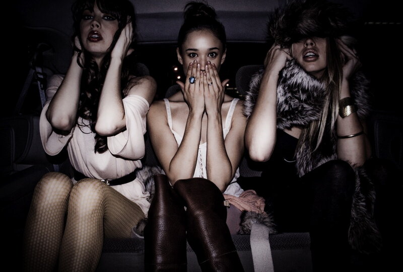 Three Women in Car — Black