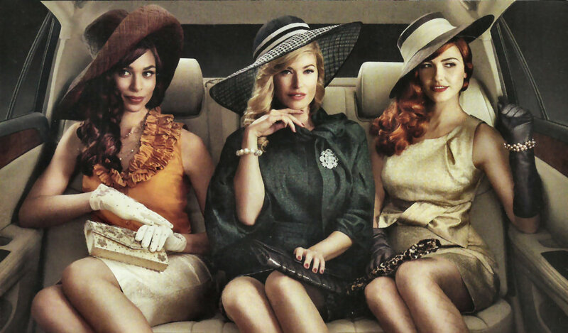 Three Women in Car — Brown