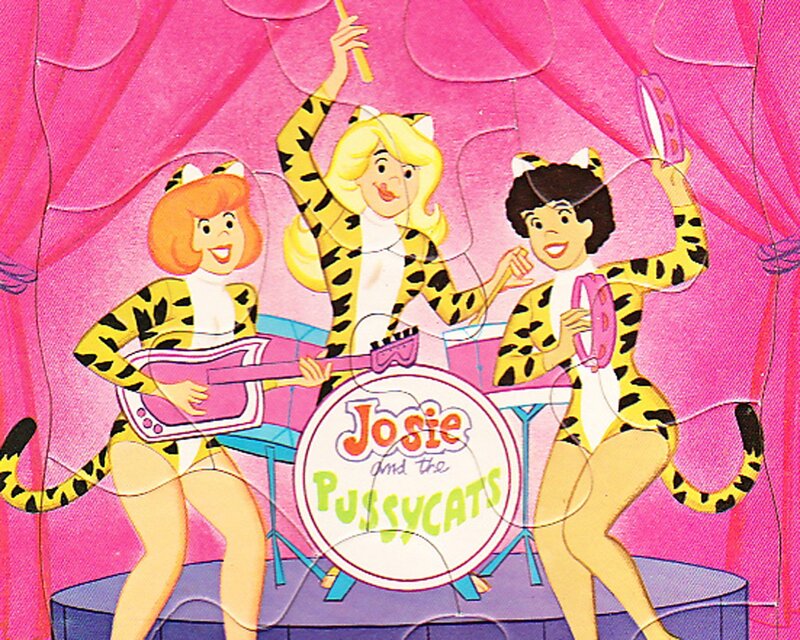 Three Women in Cat Costumes — Pink