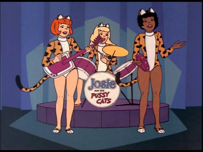 Three Women in Cat Costumes — Purple