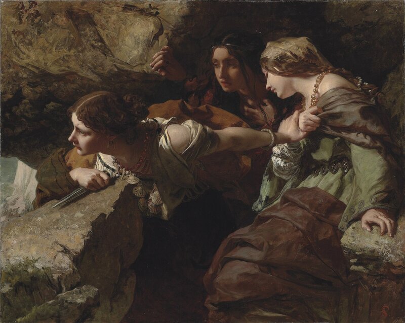Three Women in Cave