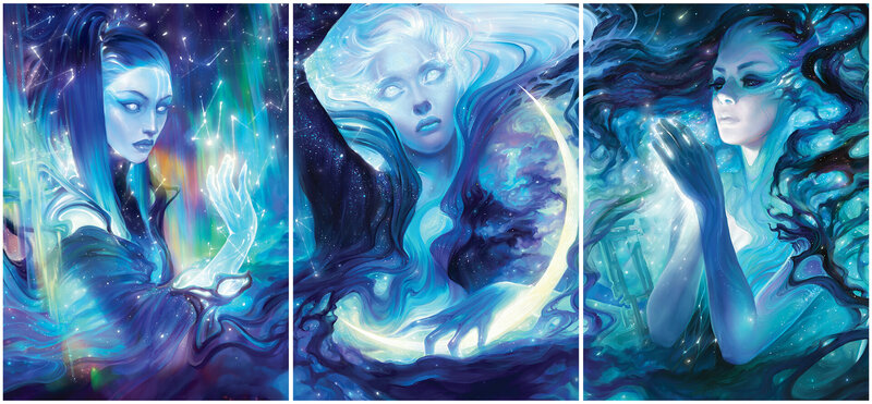 Three Women in Cosmic Scene