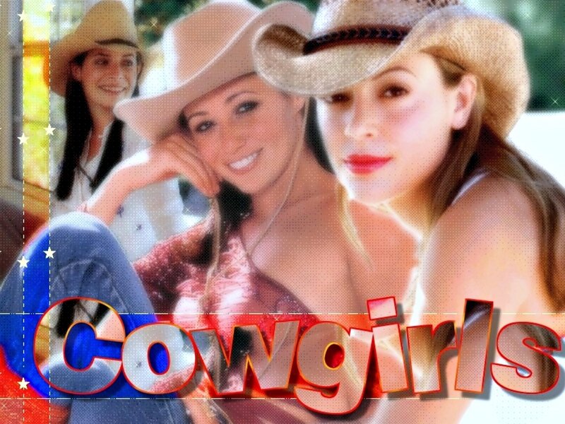 Three Women in Cowboy Hats — Red