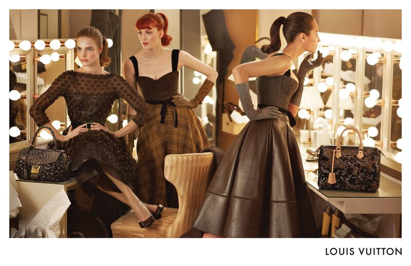 Three Women in Dresses — Brown