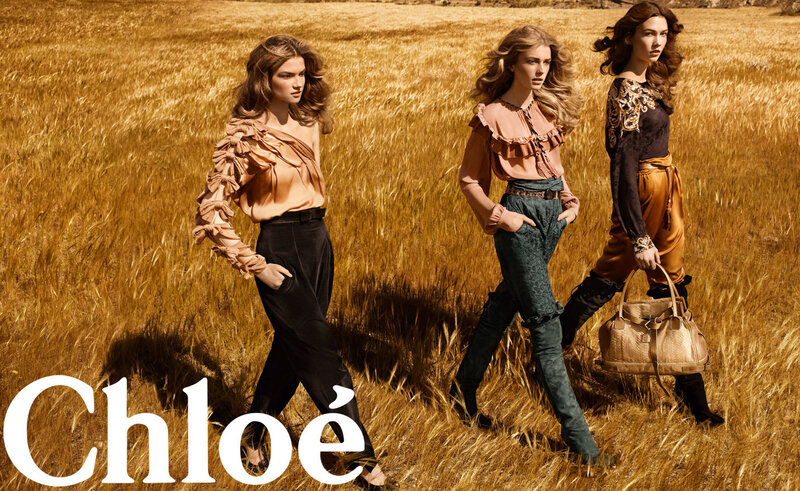 Three Women in Field — Gold