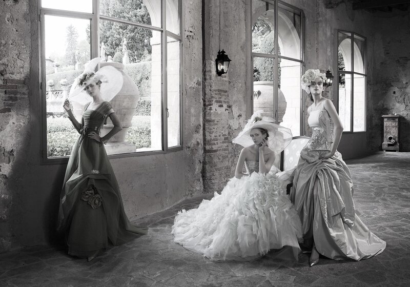 Three Women in Gowns — Black